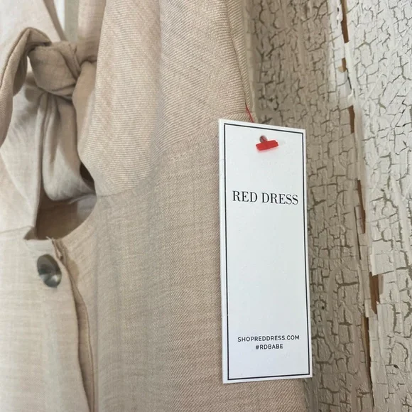 Blue Blush tie front button front midi dress BD9146 - Picture 9 of 12